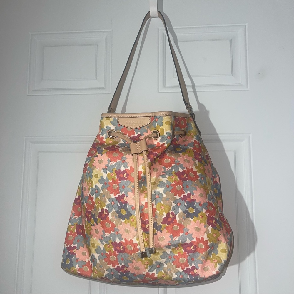 Coach Outlet Floral Bucket Bag